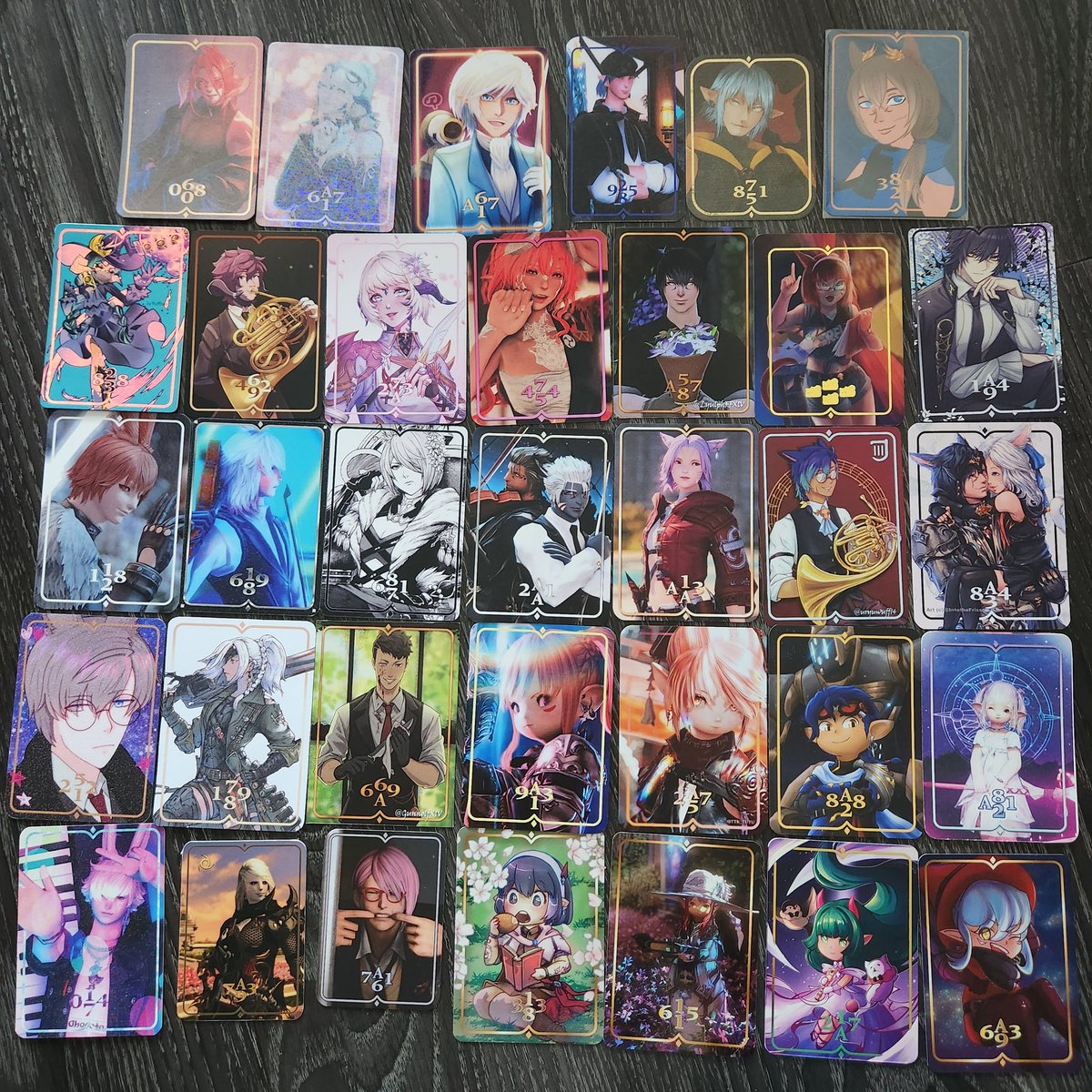 Matthias_XIV's tweet photo. Finally some downtime to sort through my WoL pouch and... Look! Look at all these lovely blorbos from #FlowTogetherDWSG! 🥹 https://t.co/31RU5b6fl7