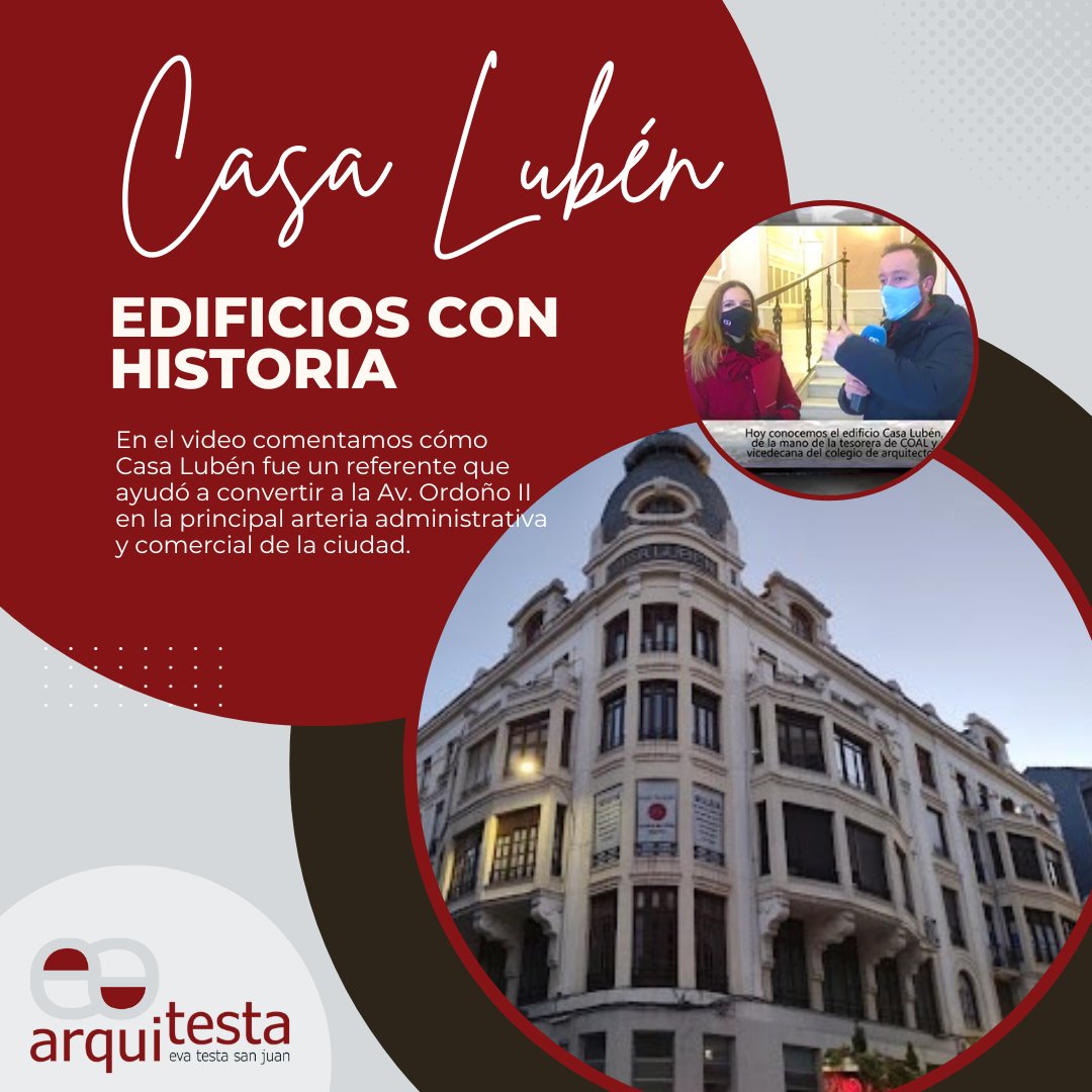 arquitestaleon's tweet photo. 🏢 En este video comentamos cómo Casa Lubén fue un referente que ayudó a convertir a la Av. Ordoño II en la principal arteria administrativa y comercial de la ciudad de León

🏛️Video Edificios con Historia hablando de Casa Lubén: https://t.co/cn7pfjPnwh 📽️

#León #Arquitectura https://t.co/XX8iPy0si2