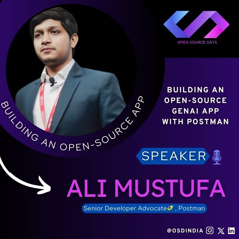 devxdays's tweet photo. Here we go with our next speaker for the event: @ialimustufa

Ali is a Sr. Developer Advocate at Postman and a TEDx Speaker.

He will be delivering an awesome session on 'Building an Open-Source Gen AI app with Postman'

Come join us &amp; seek some insights into the realm of gen AI! https://t.co/QXFTHz9TpP
