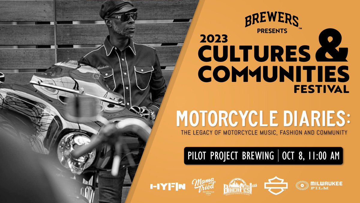 Join us today at 11am for Motorcycle Diaries: The Legacy of Motorcycle music, fashion and community at Pilot Project Brewing in Milwaukee!