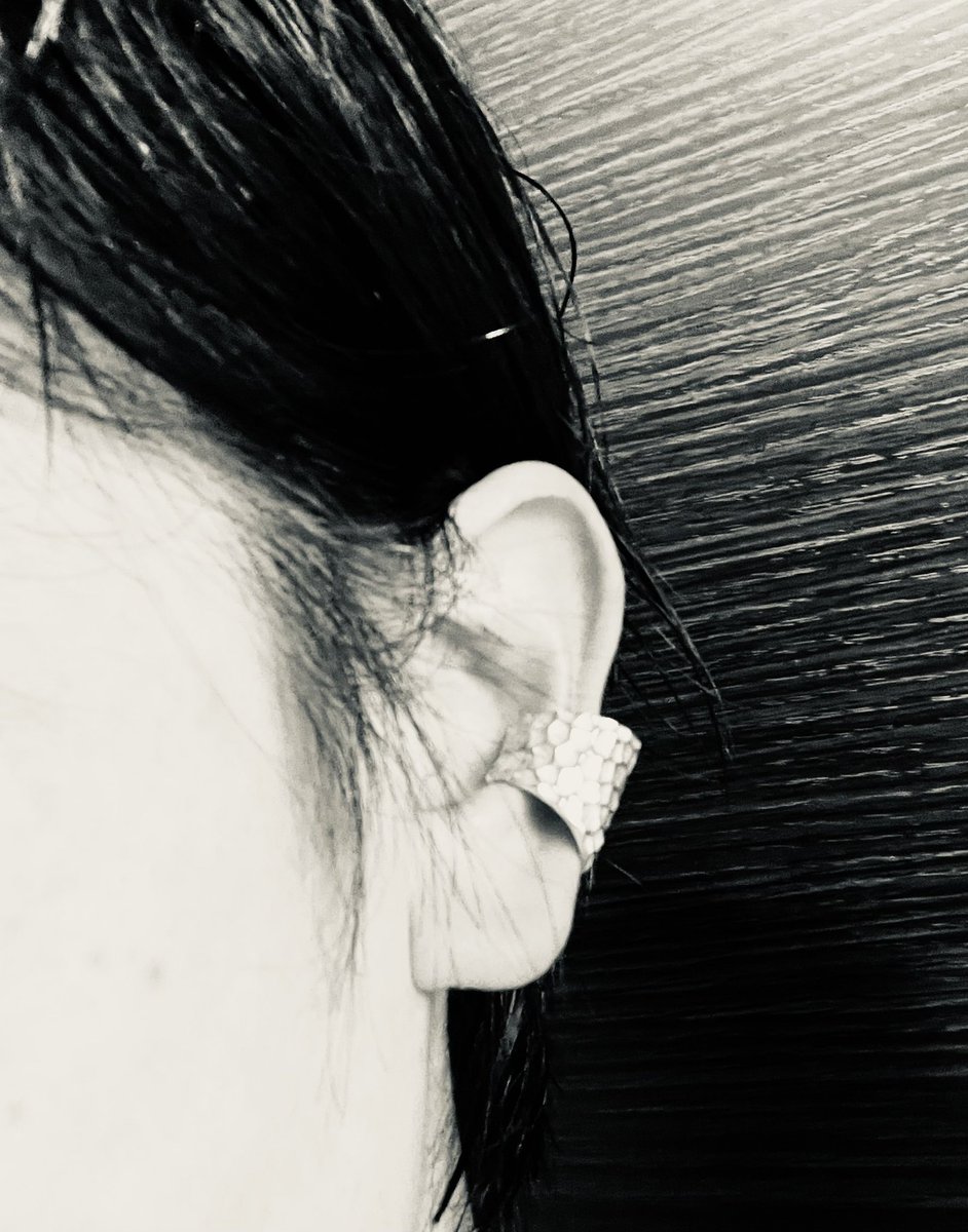 non_mikeneko's tweet photo. DActiV-IDのイヤリング、槌目とボリューム感が気に入ってこっちにしたけど、イヤーカフみたいに付けたら収まりが良かった。ライブでヘドバンしても大丈夫だったよ!
#fujitaray #DActiVID https://t.co/lL83DuWS7h