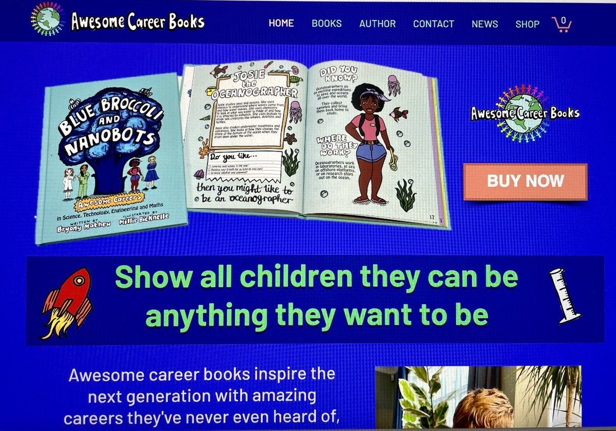 AwesomeCareerBk's tweet photo. New look website! And our books are back in stock! Inspire children aged 5-12 with awesome #careers ideas from #nanotechnologist to #cobot matcher, #ergonomist to #rewilder. #STEM #girlsinSTEM #diversityinSTEM Buy now: https://t.co/KajraHZqQA https://t.co/lYwLbmzojW