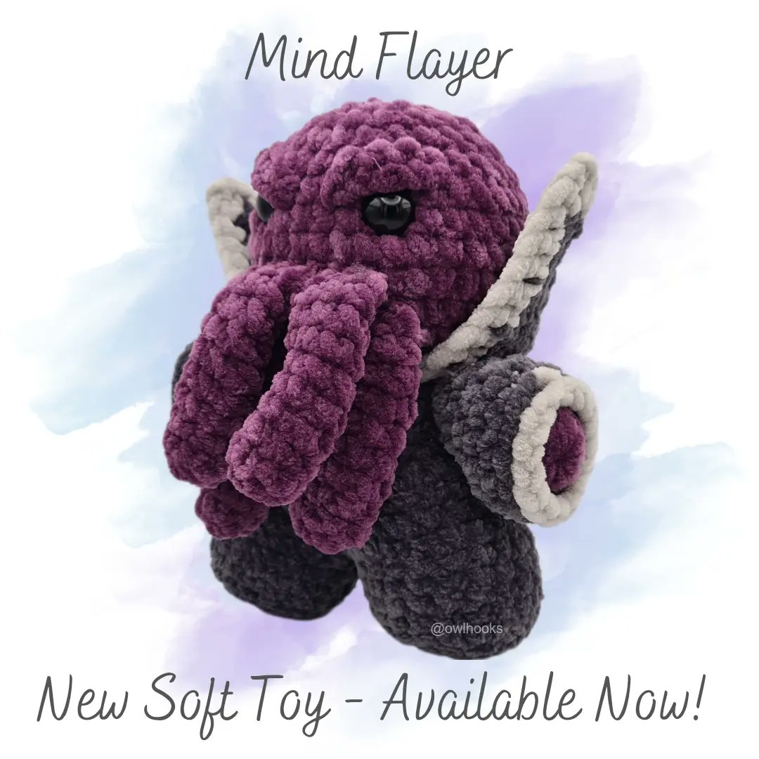 Owl_Hooks's tweet photo. New Mind Flayer soft toy available in my shop now!
Owl Hooks: https://t.co/xA30xXJLIm
Follow to see what Owl is making next π¦
#owlhooks #crochet #amigurumi #handmade #softtoy #plushie #owl #etsy #numonday #smallbusiness #dnd #dungeonsanddragons #baldursgate3 #bg3 #mindflayer https://t.co/ns42o9M2X5