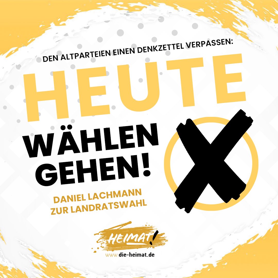 heimatwetterau's tweet photo. Heute patriotisch und taktisch klug wählen – Widerstand gegen die Kartellparteien auf allen Ebenen. Deshalb den Kandidaten der Heimat – Daniel Lachmann - zur Landratswahl wählen!
#heimatschuetzer #daniellachmann #wetterau #buedingen #heimat #heimatliebe #wetteraukreis #hessen https://t.co/OVSyNSogIp