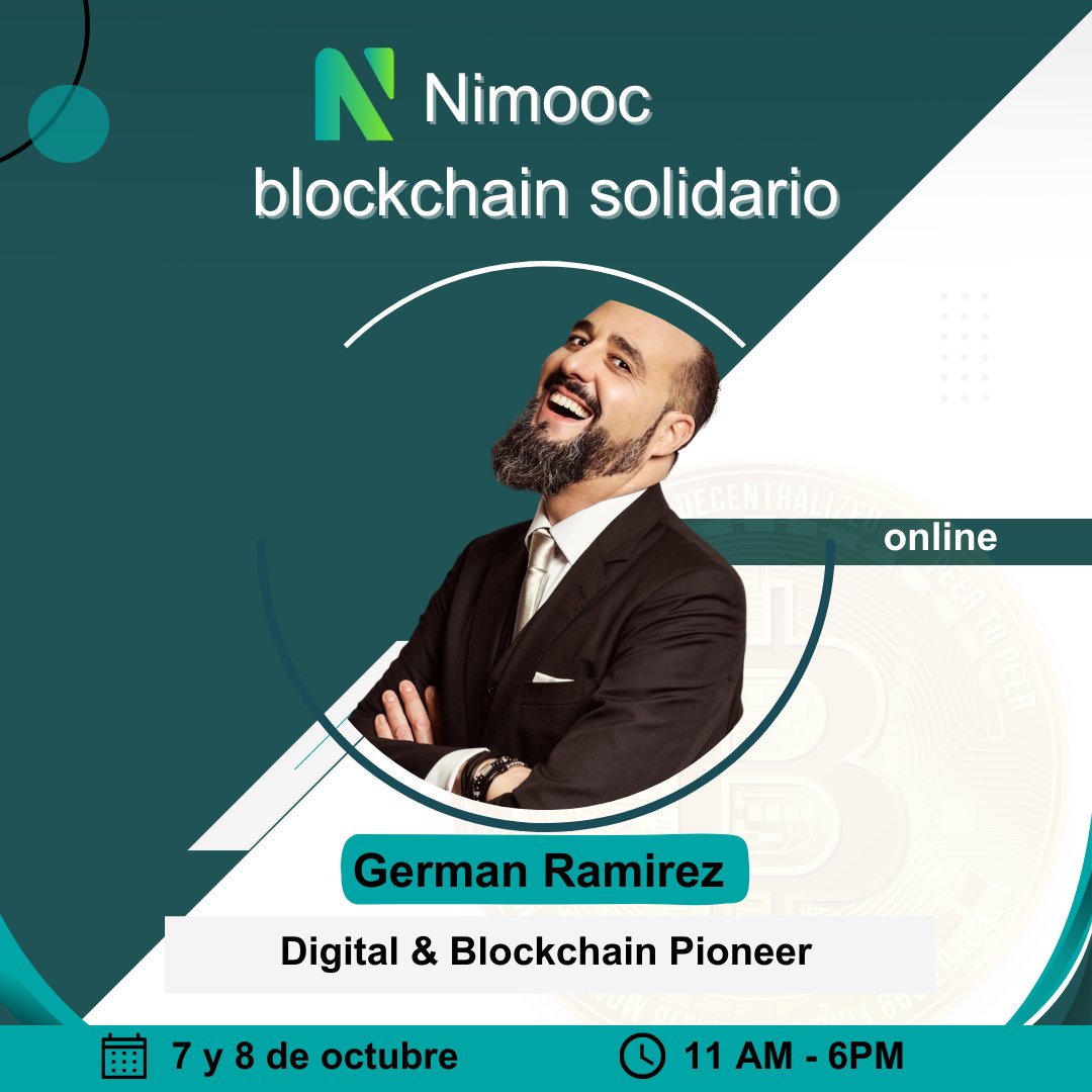 A las 16:15H Germán Ramirez se unirá a nosotros, justo antes de unirse a una mesa redonda junto con Rosa María del Blanco y <a href="/Tali_Sal/">Tali Salomon</a> 

Comunicación en entornos blockchain, será uno de sus focos.