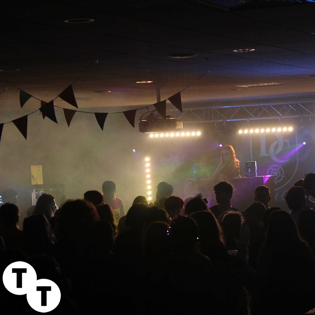 UoYTechSoc's tweet photo. Whoever said Fresher's only lasts a week - Here are some photos from a few of the events we've been involved with across campus, from Cabaret D to Fresher's Fair. If you ever see us working lights or sound, come say hi! https://t.co/Py8v6BgAtE