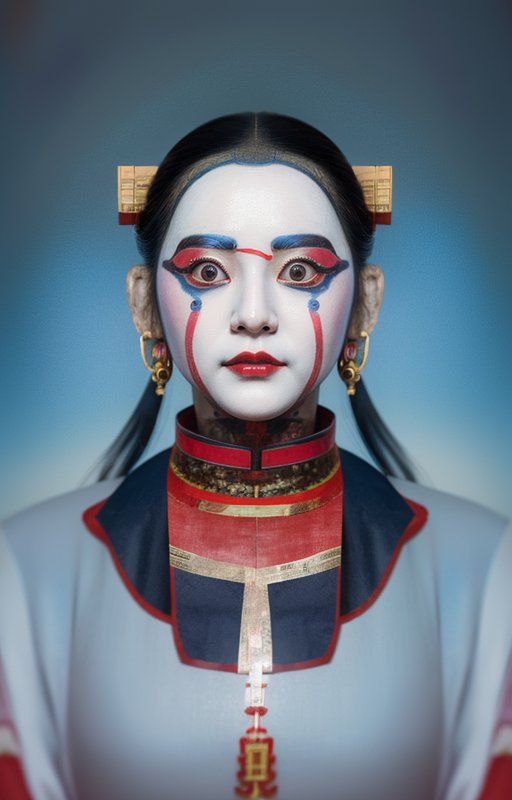 FireART_AI's tweet image. AI creation incorporating both Sichuan opera face painting and Peking opera face painting.#AIart #aiartcommunity #aiartist #AIArtworks