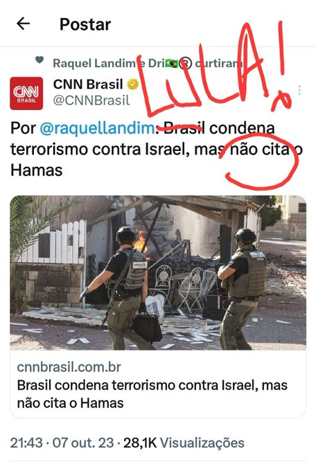 BrazilenDireita's tweet photo. Nenhuma surpresa!
E porque #Lula faria diferente, se foi #ELOGIADO pelo próprio #Hamas quando foi #eleito ??? https://t.co/TPsXbxDx5L