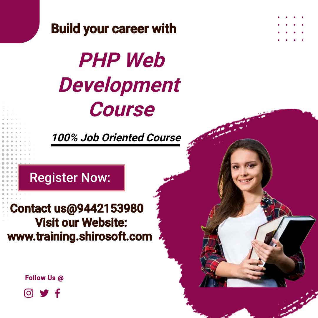 TrainingShiro's tweet image. Job Oriented PHP Web Application Development training in #nagercoil bit.ly/38gzik1
#phptraining #phpjob #phpdeveloper #traininginstitutenagercoil #nagercoil
.
.
.
.
#nagercoilcourses #nagercoilcomputertraining
#computercoursesinnagercoil #computercourses