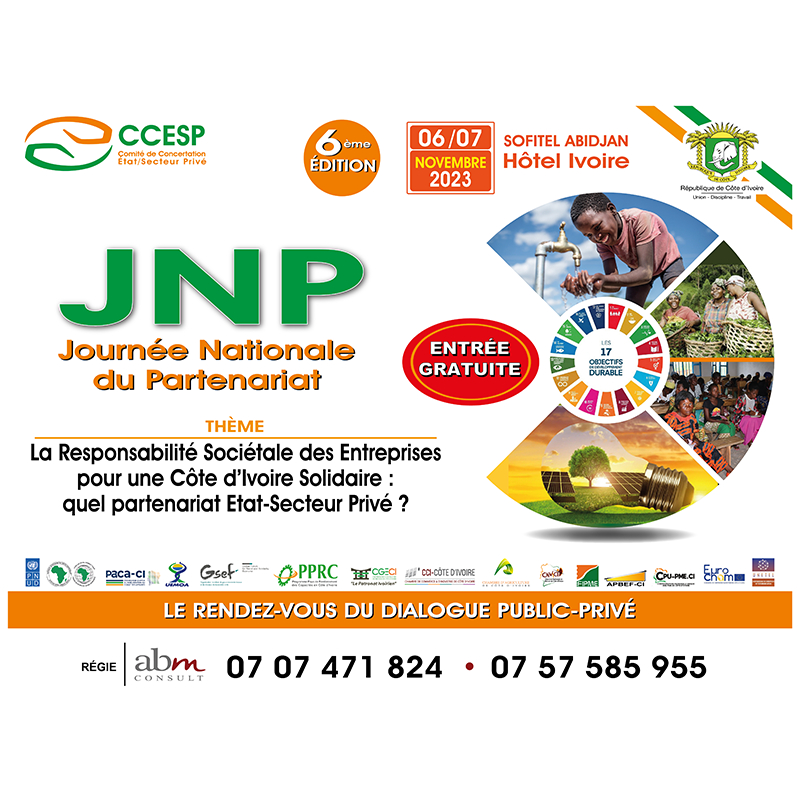 CCESP_Officiel's tweet photo. La JNP (Journée  Nationale du Partenariat) fait son grand retour les 06 et 07 Novembre à Abidjan.
Soyez au coeur des actions qui feront avancer votre entreprise vers de nouveaux sommets. Rejoignez-nous pour des échanges passionnants dédiés au partenariat et à l'innovation.