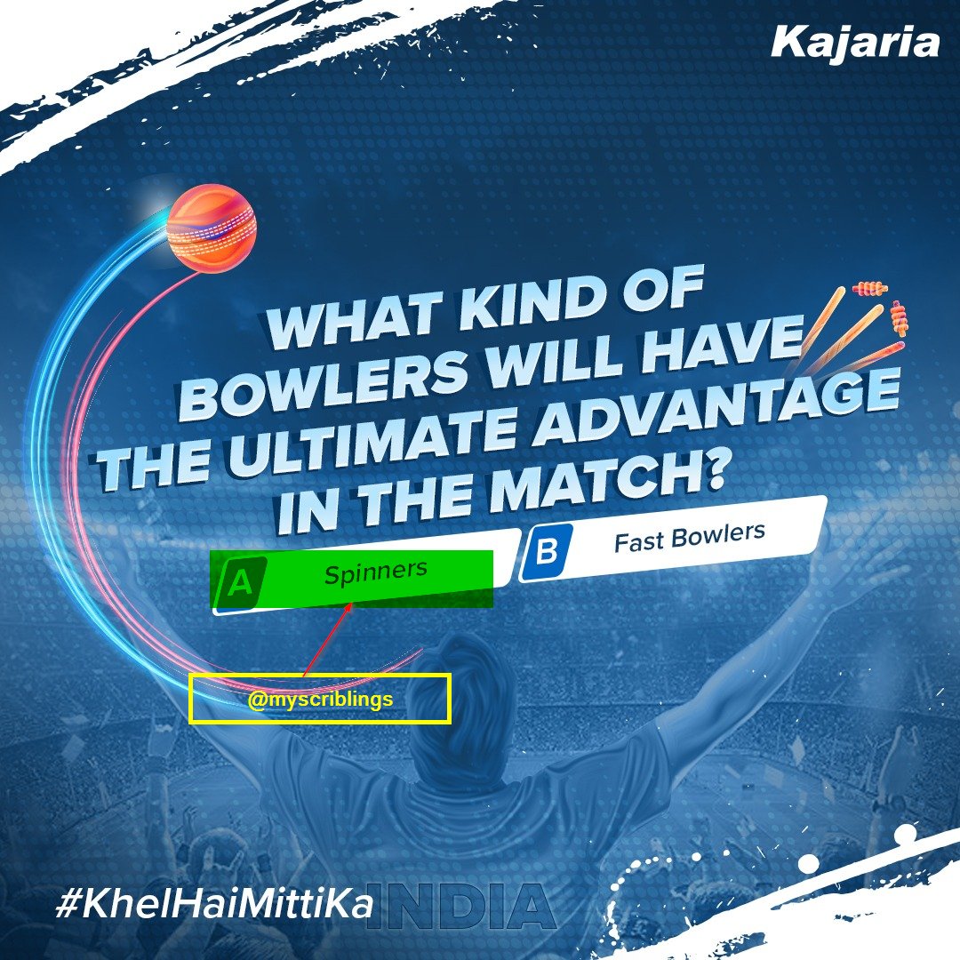 myscribblings's tweet photo. @KajariaCeramic #khelhaimittika #DeshKiMitti #WorldCup2023 #Kajaria #Cricket #MenInBlue

3) A. 32 https://t.co/e53EfhsWh1