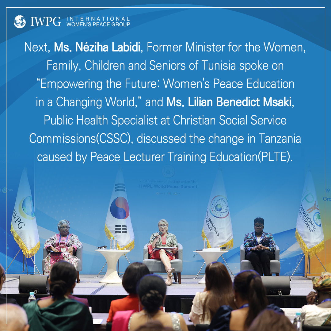 IWPG11's tweet photo. The 2023 International Women's Peace Conference was held on Sep 19 under the theme of "The Multi-faceted Role of Women for Sustainable Peace."
 
 #IWPG #IWPC #HWPL #IPYG #WorldPeaceSummit #Peace #DPCW #WeAreOne #peaceconference https://t.co/pcFuwwJlXh