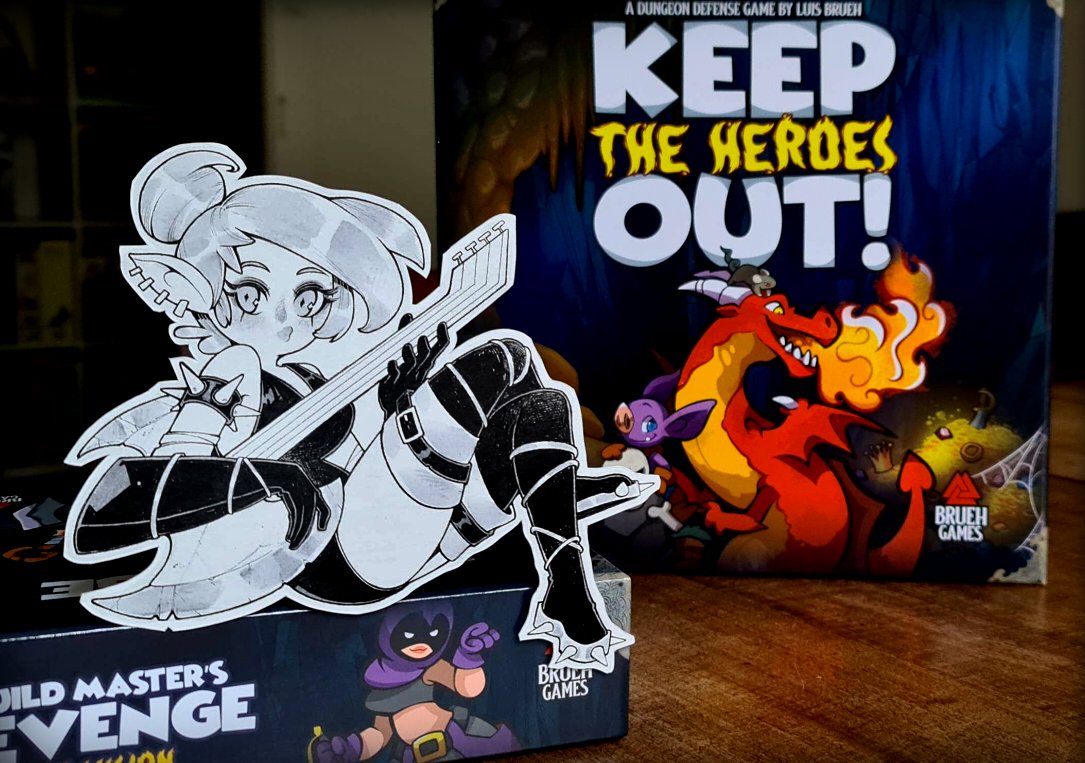 #Inktober - BoardGames x Ladies vol.2  
#08 - Keep The Hero Out !
