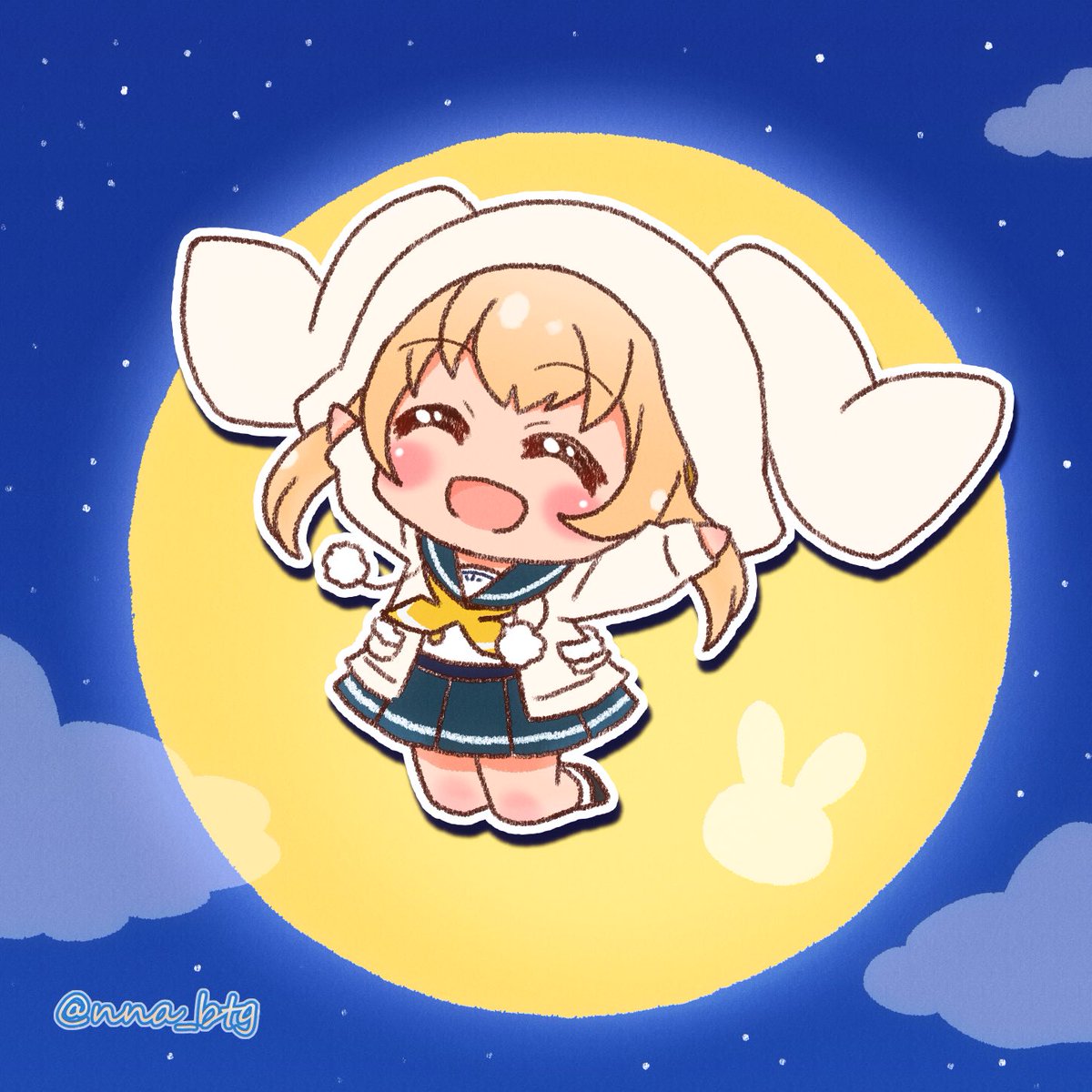 月とミミちゃん#バトガ #バトルガールハイスクール#綿木ミシェル #イラスト 」|レオン先生@