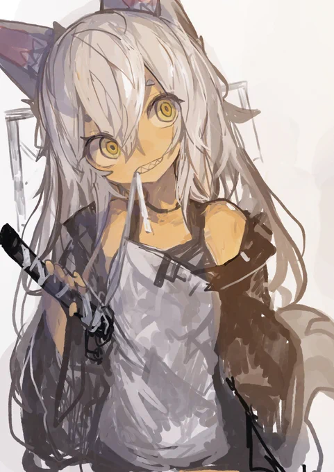 白ケモ