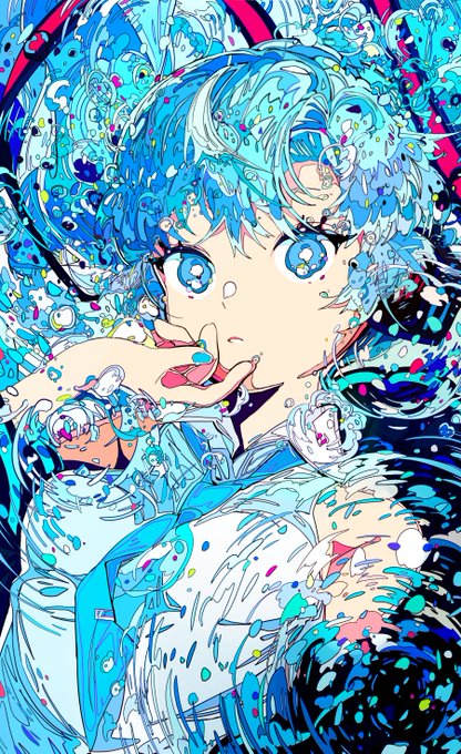 #初音ミク #イラスト 「水中」