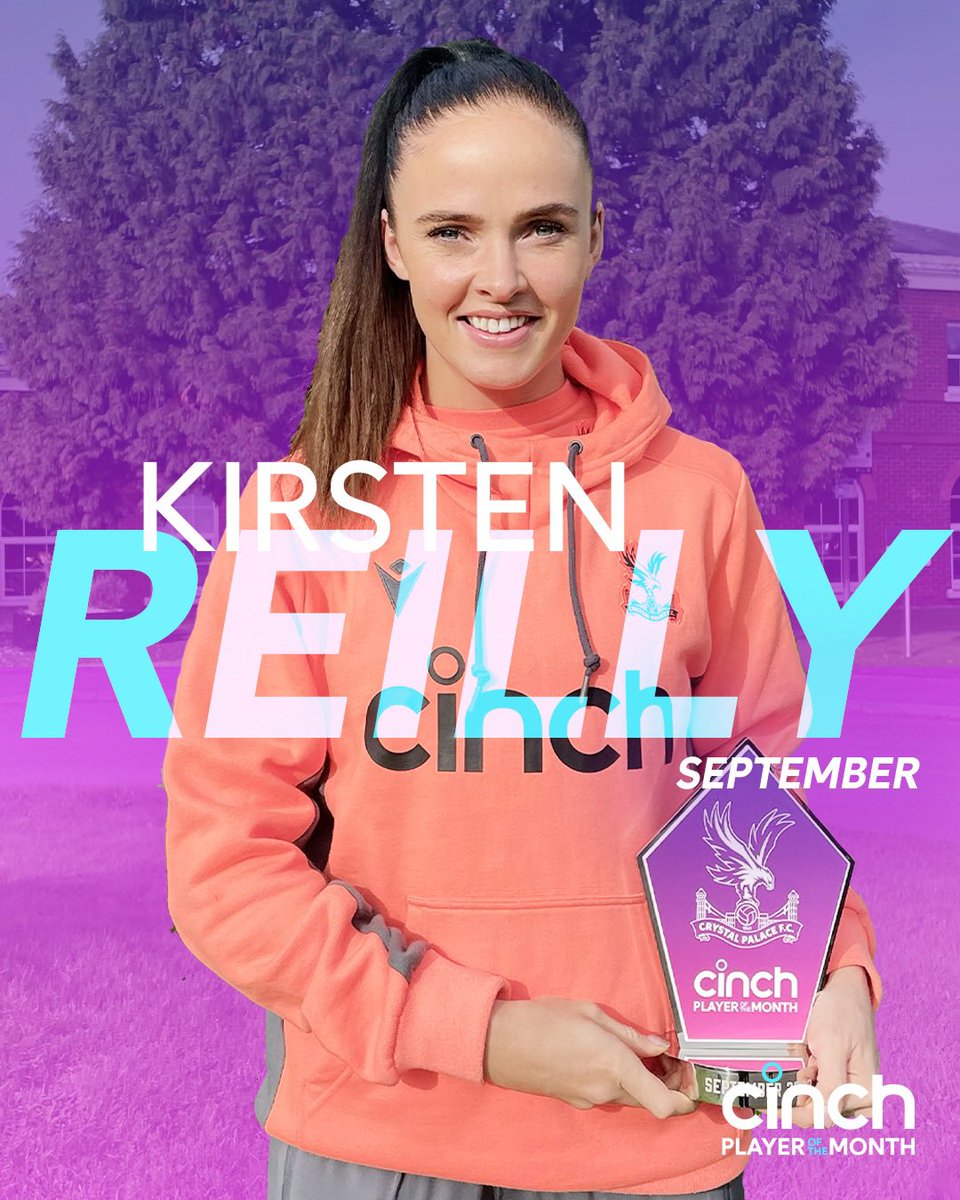 cpfc_w's tweet photo. Our Scottish warrior 💪

@KirstenReilly16 is your @cinchuk Player of the Month for September ❤️💙

📖 https://t.co/rXopV2pdLG

#CPFC | @BarclaysWC https://t.co/zQ54O9skCF
