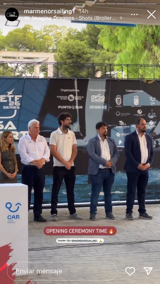 Rebeca_Gamar's tweet photo. ⛵️ Esta semana hemos vivido y apoyado desde @GesaSports y @GesaSeguros la competición de los #etf26 @marmenorsailing en nuestro paraíso durante todo el año para entrenar de el #MarMenor.
👏🏻que el objetivo 🎯 este se cumpla.
Gracias, gran trabajo @FVRM_VELA @car_rmurcia https://t.co/MMmWtrnVkY