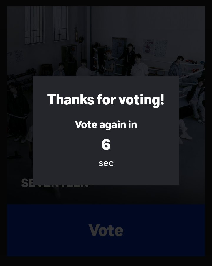 Challenge Accepted 🎉
VOTING FOR MTV EMA 2023 
🔗 mtvema.com/vote/best-kpop/
#SVTEMAS_BestKpop #SEVENTEEN @pledis_17 

Let's keep it going @burmese_carats @WorldwideCarats @caratvotingcrew