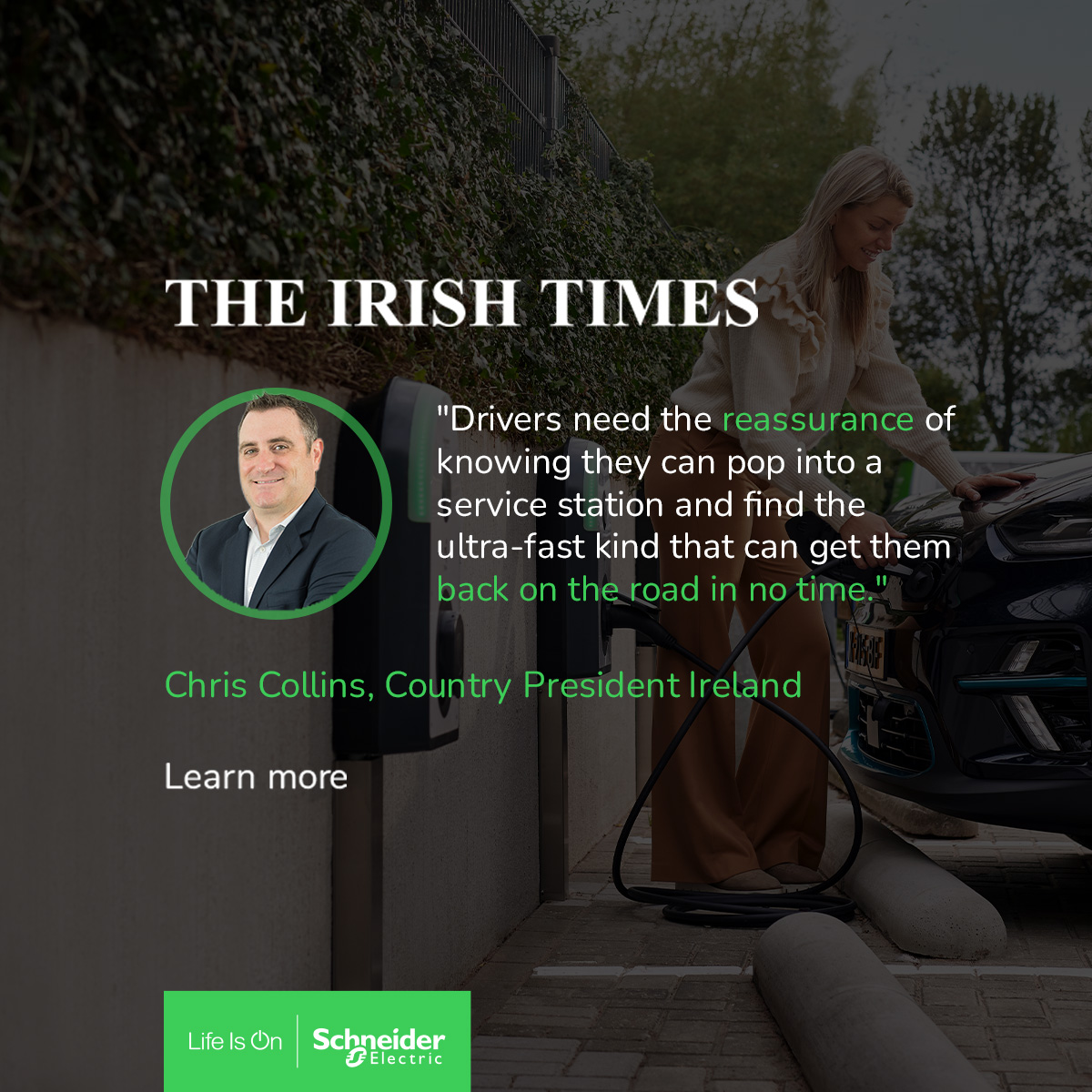 SchneiderUKI's tweet photo. The @IrishTimes recently interviewed @JChrisCollins on how we help get more EVs on the road: https://t.co/uWNJuPpQSC
#schneiderelectric #EVLink https://t.co/T8SwfMlBBU