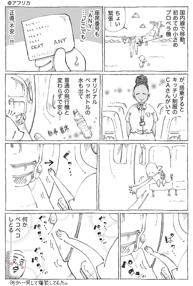 海外プロペラ機の不安と現実と笑い。