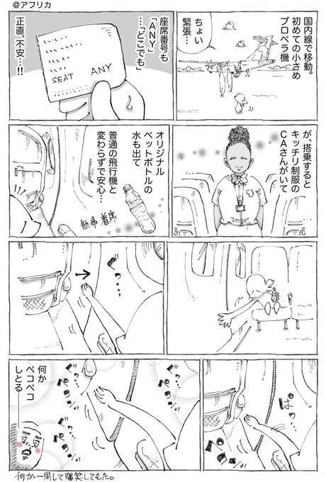海外プロペラ機の不安と現実と笑い。