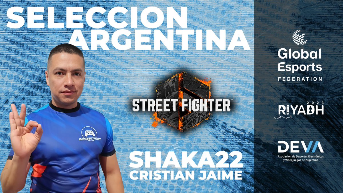 devaesportsarg's tweet photo. Felicitamos a Cristian Jaime "Shaka" por la clasificación al mundial de la Global Esports Federation en Riyadh
@GS_Shaka22 
#SomosDeva #somosesports #DEVA #esports #SF6 https://t.co/m6P7v0ugzJ