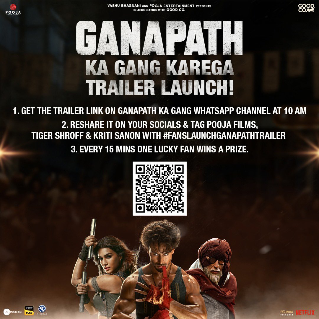 ⚠️⚠️⚠️
Hello Tigerians! This one is for u😍🔥
.
.
Want to launch the trailer then follow these steps ⬆️
.
#TigerShroff #Ganapath #TrailerLaunch #Tigerians #fanclubs