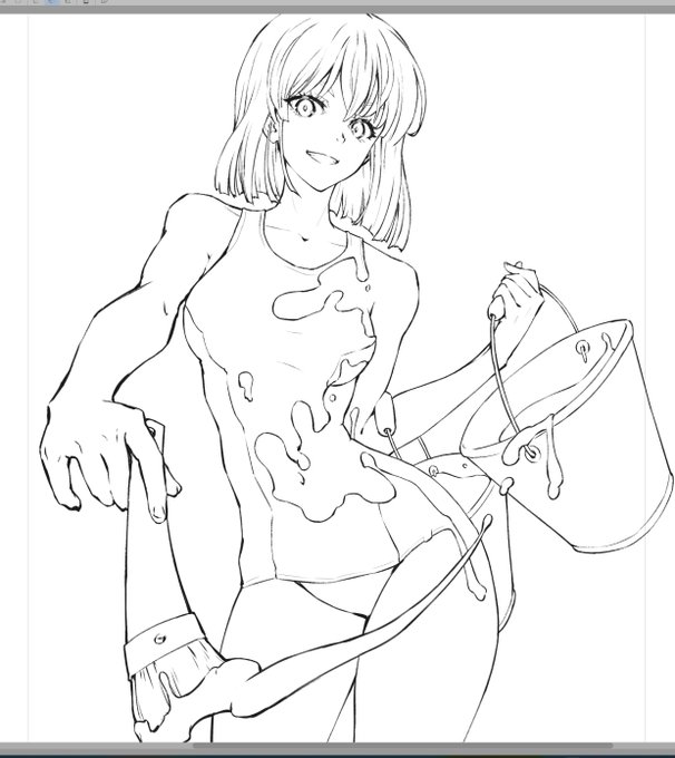 夏も終わりだなあと思って気づいたら変な絵描いてた 