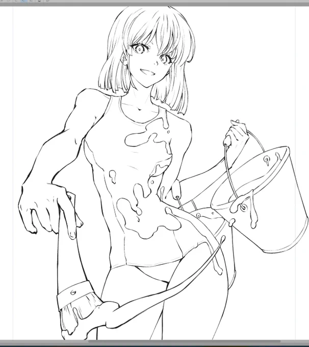 夏も終わりだなあと思って気づいたら変な絵描いてた 