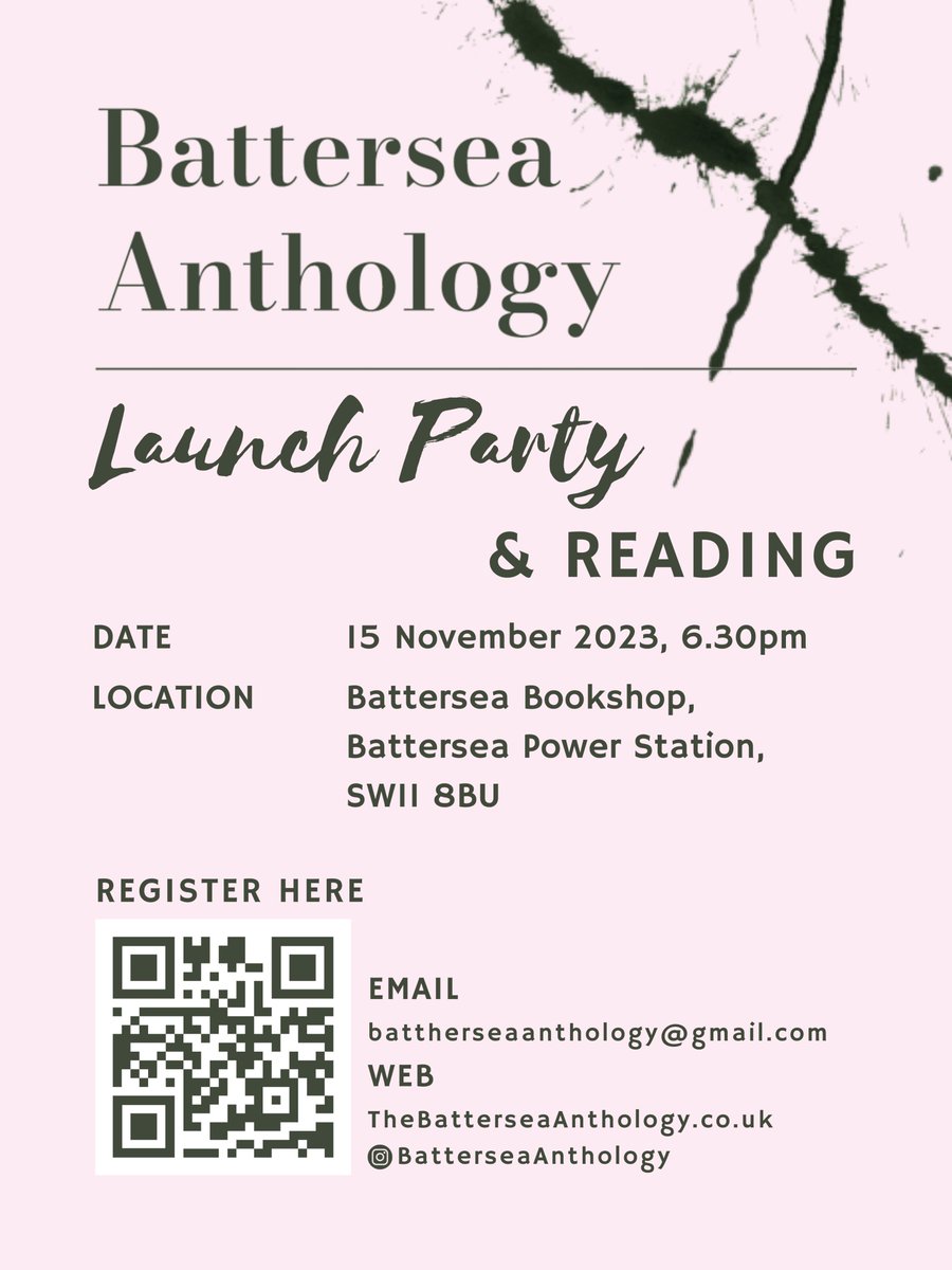 Come and celebrate the launch of the first local anthology for Battersea and Nine Elms residents by talented local writers at <a href="/BatterseaBooks/">BatterseaBookshop</a>. Register for your ticket now. Ticket price includes the book and free drinks. shorturl.at/fiJN0