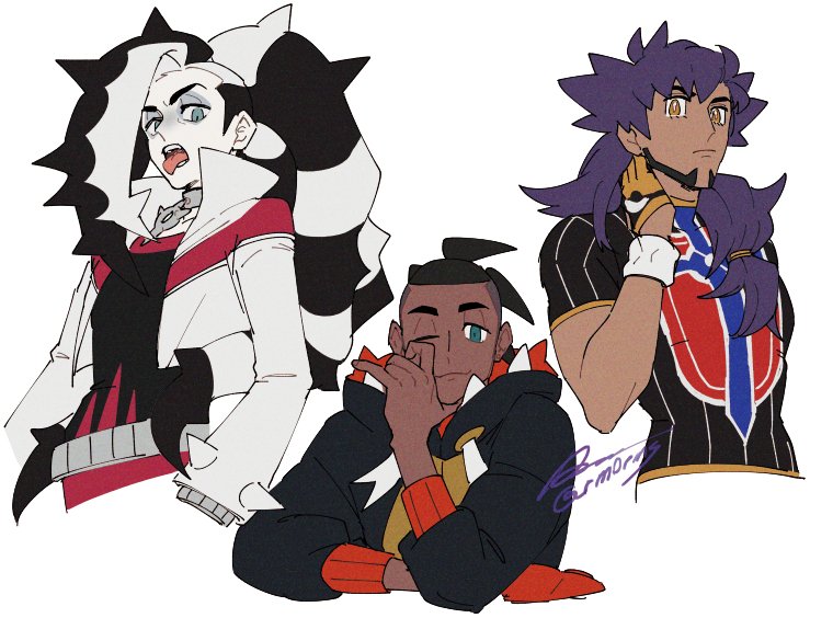 ダンデ(ポケモン) ,ネズ(ポケモン) ,キバナ 「スリートップはやはりいい」|🍁𝓡𝓶🍁Skeb/依頼お仕事募集中のイラスト