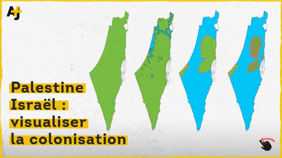 ajplusfrancais's tweet photo. À l’appui de cartes et de moments clés, on vous explique comment, pendant plus de 70 ans, Israël a colonisé la Palestine sans jamais être inquiétée par la communauté internationale. https://t.co/gWaI7qAXrG
