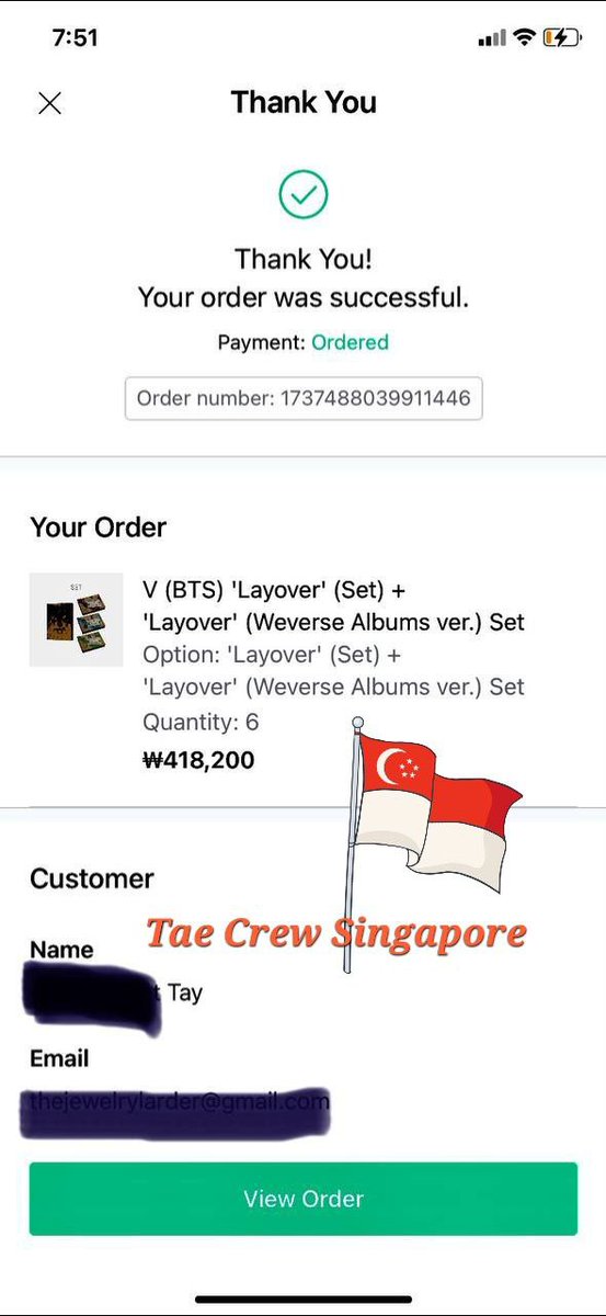 Tae_Singapore's tweet photo. @TaehyungAPAC @VGlobalUnion @TaehyungFunds @Tae_Singapore and Crew represent!
Let's go, Team Sg!
LAYOVER FOREVER 
#VTeamAPAC https://t.co/4CLt28mgJq