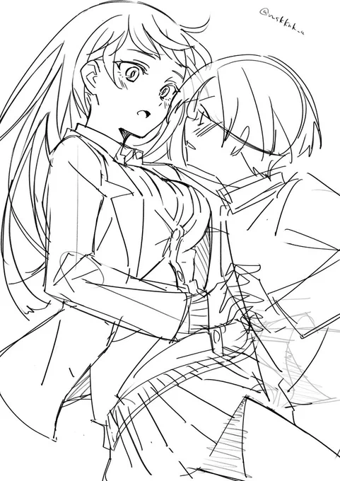 時間切れの大ラフ…(後で消すかも) #僕ヤバ