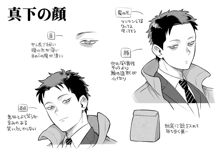 【死印・死噛】
真下の顔が描きたかった 