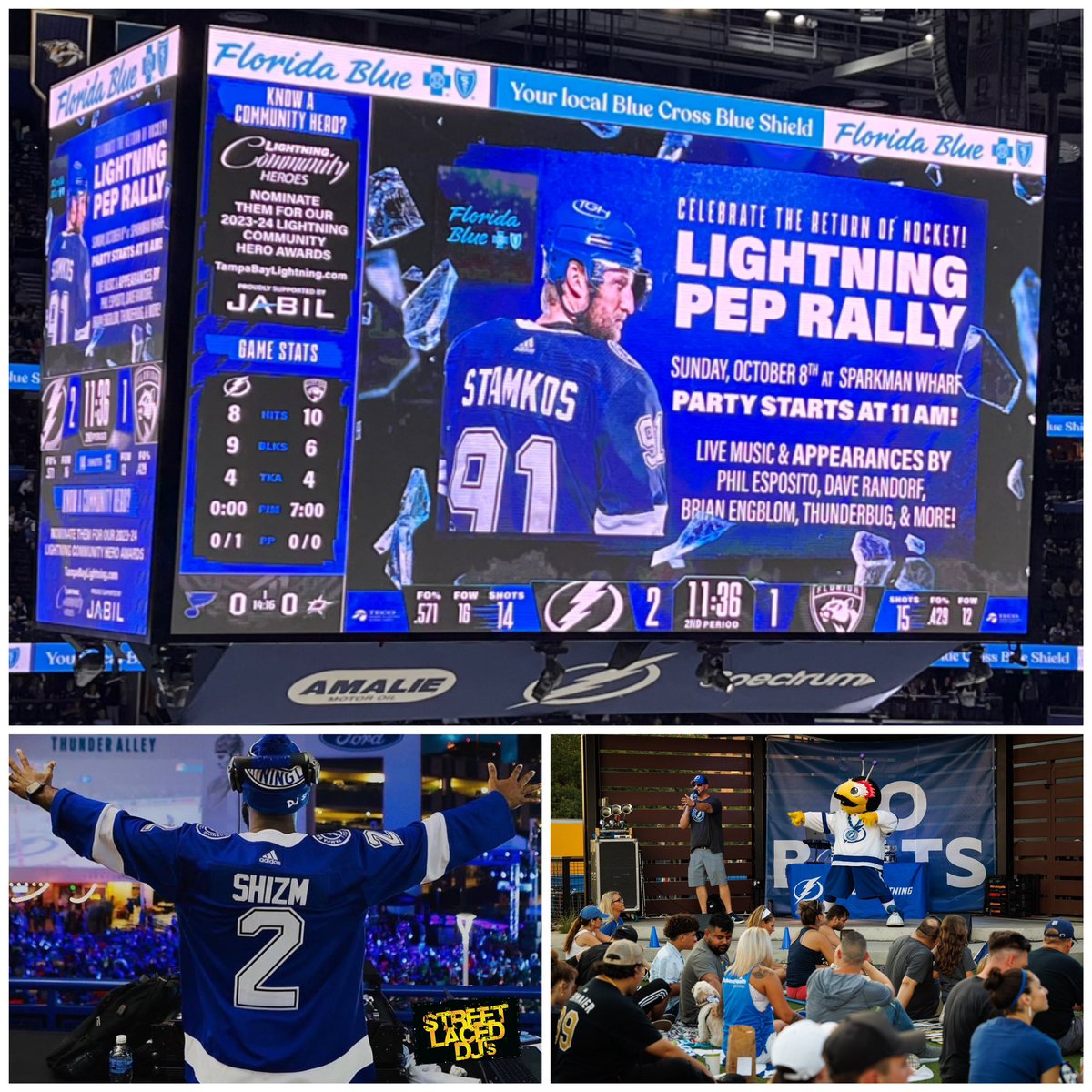 #BoltsNation⚡️Hope to see 🫵🏽 today at @sparkmanwharf for our OFFICIAL @TBLightning Pep Rally powered by @FLBlue! @StreetLacedDJs @DJShizm on vibes, I’ll be hosting alongside @ThunderBugTBL w/visits from @PhilEspo7, @DaveRandorf, @DaveMishkin, Brian Engblom, #BoltsBlueCrew & More!