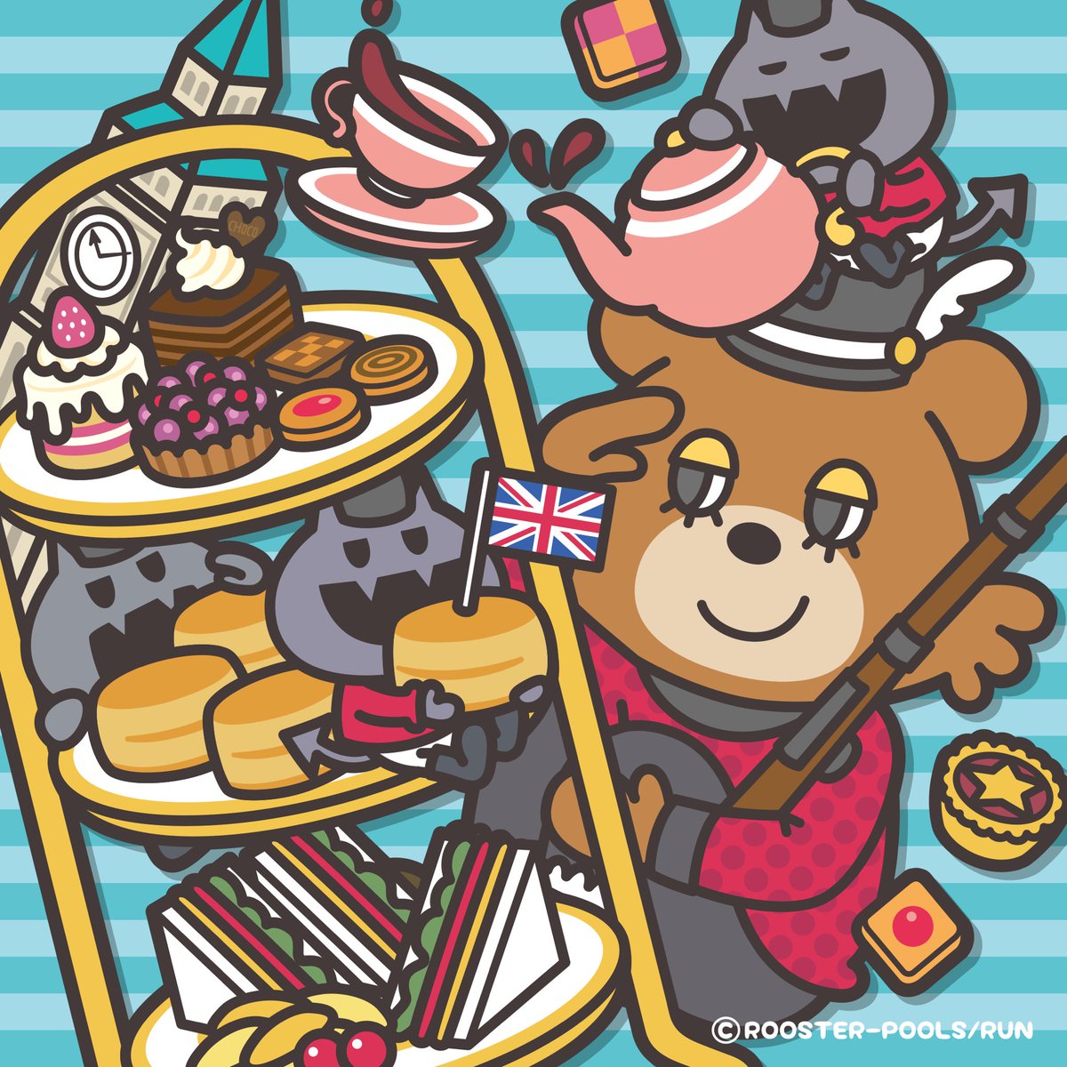 roosterpools's tweet photo. 【INGLEZ🇬🇧】
#イギリス #INGLEZ #世界旅行 #ばいきん #イラスト #roosterpools https://t.co/hkWduyc5mE