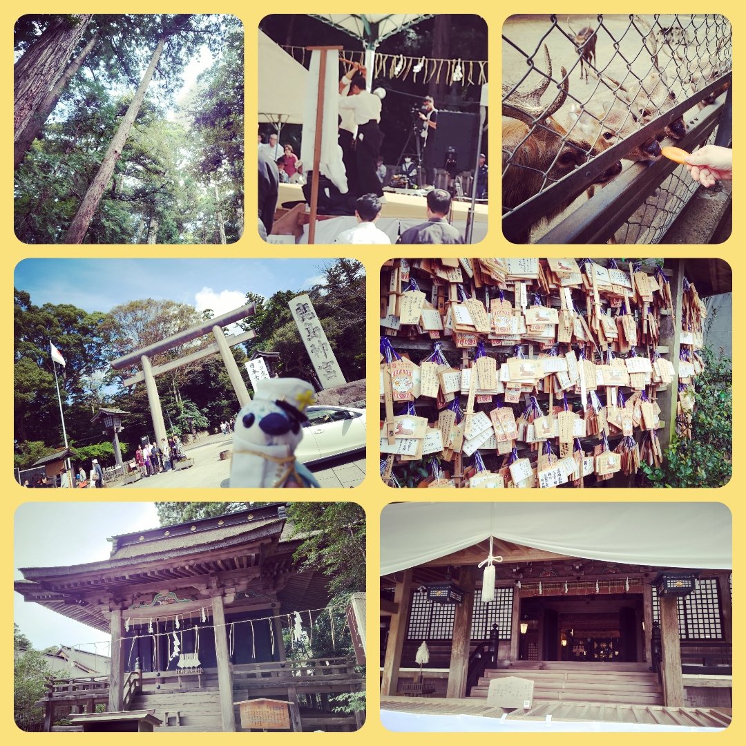 めぐりさんとの東京旅行2日目 鹿島神宮行ってきました✨ めちゃくちゃ楽しかったです! 御朱印書いてもらったんですがそれぞれクセが強くて素晴らしい👏