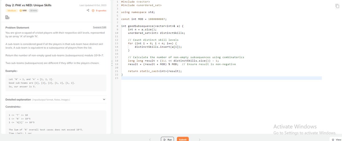 Premaarabi's tweet image. Day 2: PAK vs NED: Unique Skills #CodingWorldCup,       #CodingNinjasStudio
@CodingNinjas