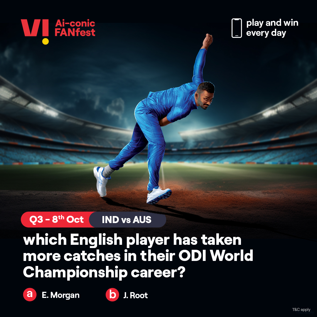 Their game has started, and so has yours. Share the right answer to all the questions of the day using #ViAiconicFANfest and you could stand a chance to win a #smartphone.

Go on, take your shot.

#ContestAlert #WorldCup #Cricket #CricketContest #Play2Win #Contest #INDvsAUS