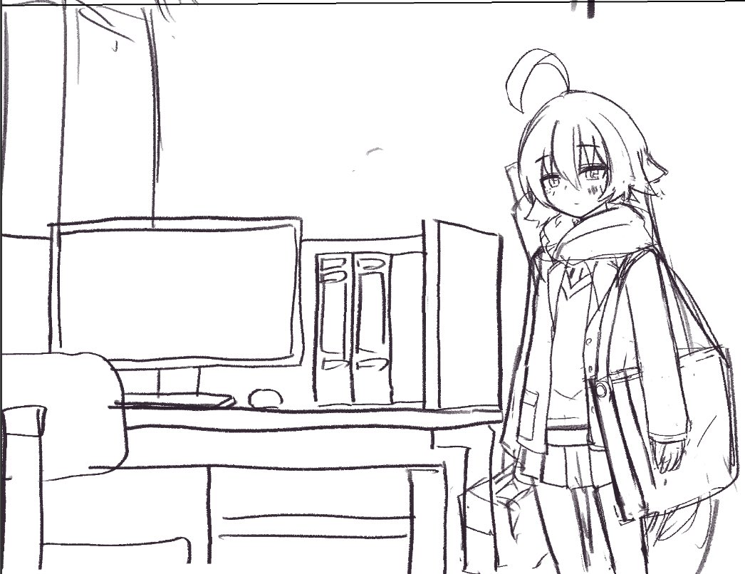 描きながら一枚絵のカラーにしたくなる 