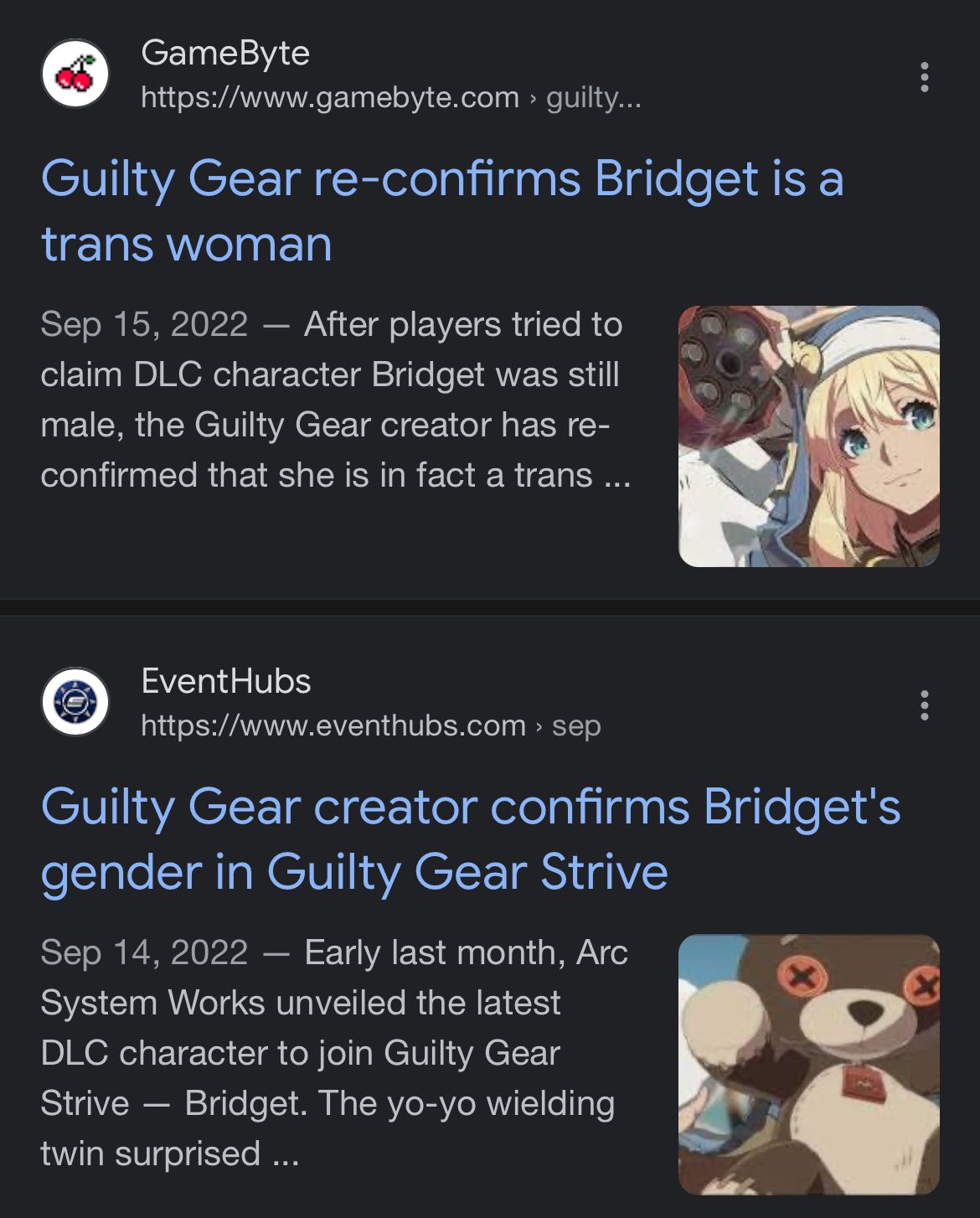Guilty Gear re-confirms Bridget is a trans woman