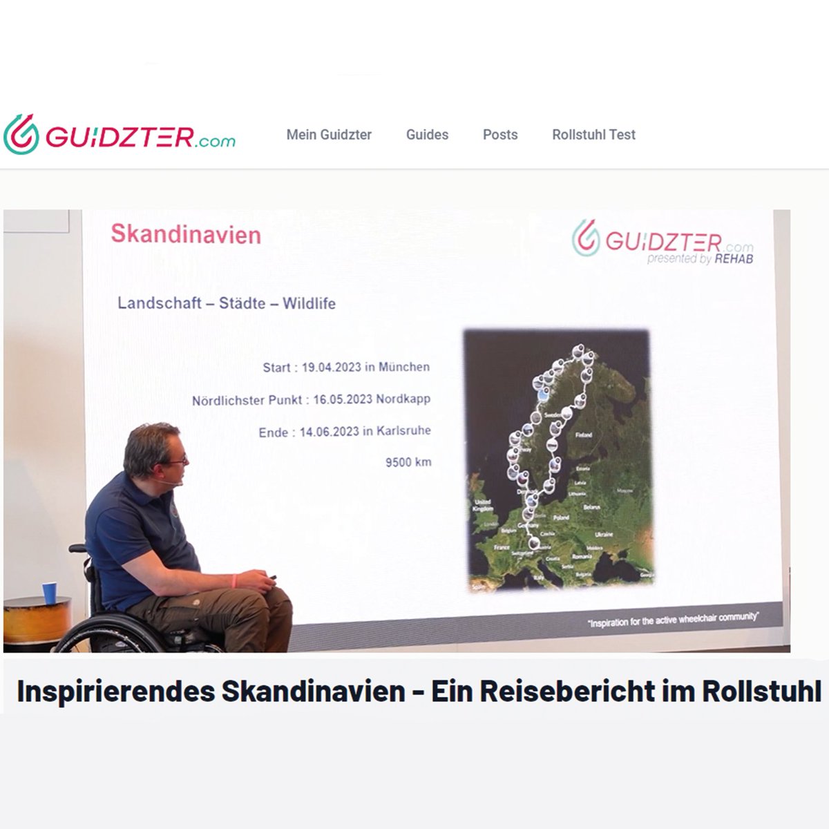 Mein Vortrag über die lange Reise durch Skandinavien ist nun online verfügbar.

Schaut ihn euch an unter :
guidzter.com/inspirierendes…

#rollstuhl #wheelchair #lebenimrollstuhl #reisenimrollstuhl #activewheelchair #wheelchairtravel #wheelchairlife #wheelchairlifestyle