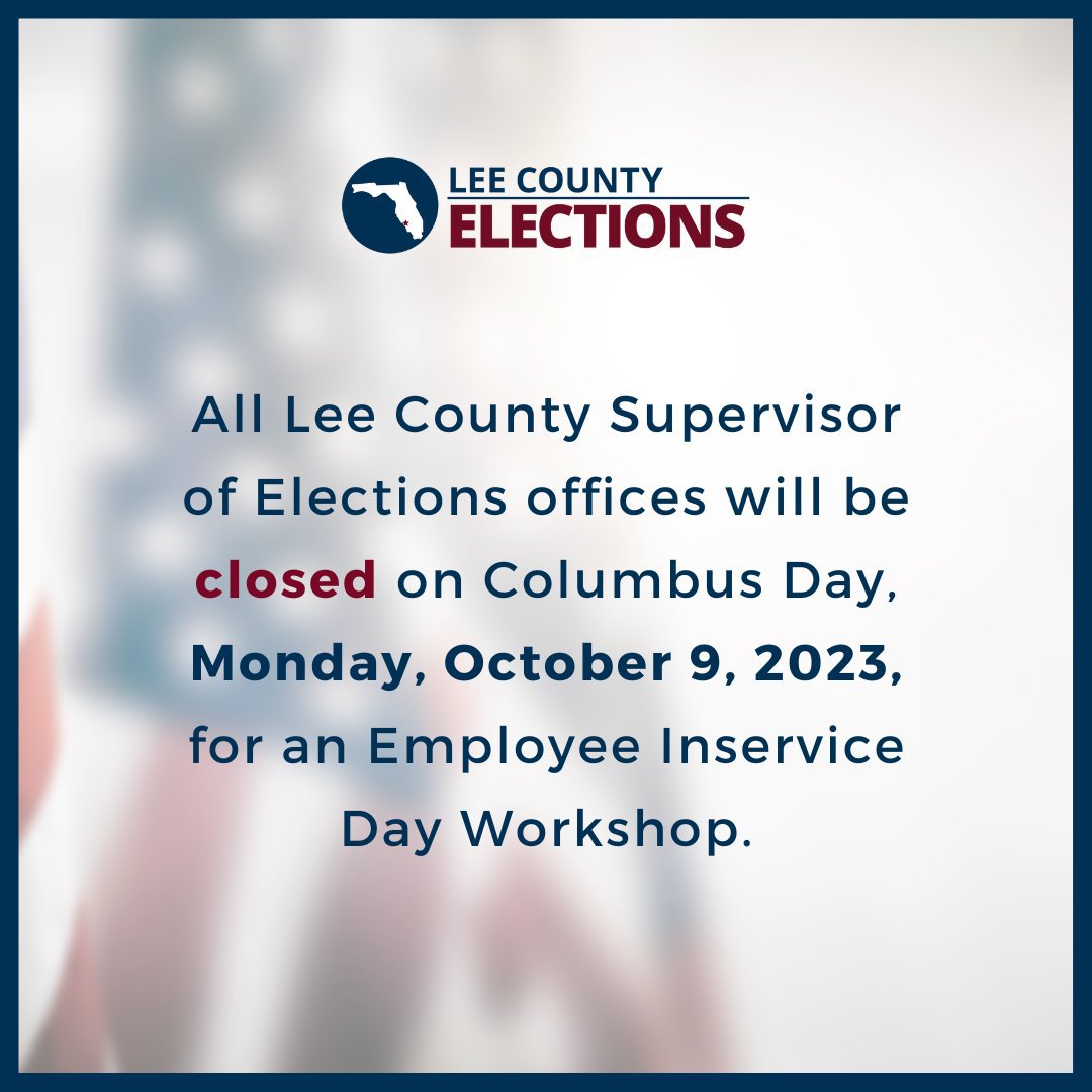 Lee County Supervisor of Elections (@Lee_Elections) / X