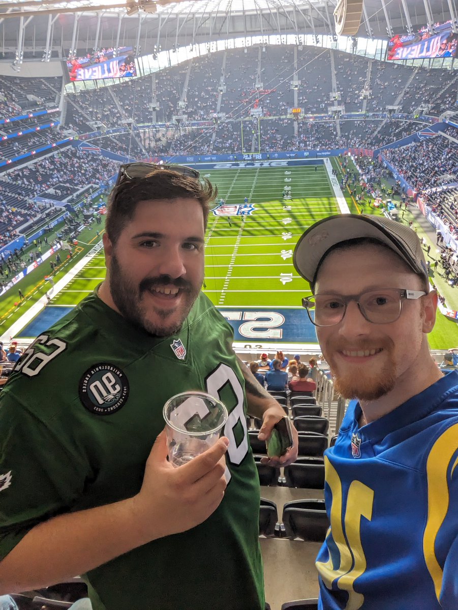 Charkyle96's tweet photo. Seated and ready for the best day of the year #NFLLondonGames #nfluk https://t.co/s96PdVl6LL