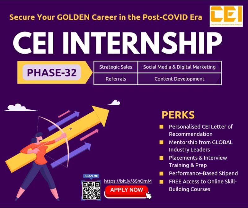 CEIempowers's tweet photo. #CEIinternship Phase-32 kickstarts today!

Join the CEI Induction Townhall today at 7.00 pm IST to take the first step towards creating your Successful Career Trajectory.

#internships #placements #jobs #students https://t.co/DqjgmCEQPw