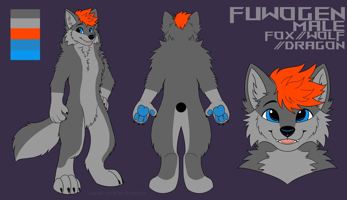 Fuwogen's tweet photo. My first ref sheet of Fuwogen

(Lineart base by @KovieFox) https://t.co/omEk5uExi4