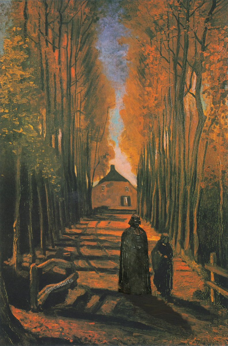 Always two there are

From April last year

Original was Avenue of Poplars in Autumn by Vincent Van Gogh 

#darthvader #starwars #emperorpalpatine #anakinskywalker #starwarsart 
@starwars