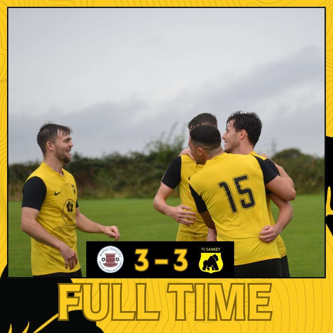 FC SANKEY (@fcsankey) on Twitter photo The points are shared on the road🤝
A tough game away at Brookvale, always is but after going 3-2 down the Yellows battled and we grabbed a last minute equaliser👊🏻👊🏻
GOALS - <a href="/owendunc4/">Owen Duncan</a> <a href="/clegg_caleb/">Caleb Clegg</a> OG.
MOTM - <a href="/RyanCroft18/">Ryan Croft</a>
We move on to the Liverpool cup next week🟡⚫️ The points are shared on the road🤝
A tough game away at Brookvale, always is but after going 3-2 down the Yellows battled and we grabbed a last minute equaliser👊🏻👊🏻
GOALS - <a href="/owendunc4/">Owen Duncan</a> <a href="/clegg_caleb/">Caleb Clegg</a> OG.
MOTM - <a href="/RyanCroft18/">Ryan Croft</a>
We move on to the Liverpool cup next week🟡⚫️